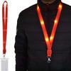 LED Light Up Neck Strap Flashing Lanyards Card Holder ID Badge Case Cruise Lanyards Keychain