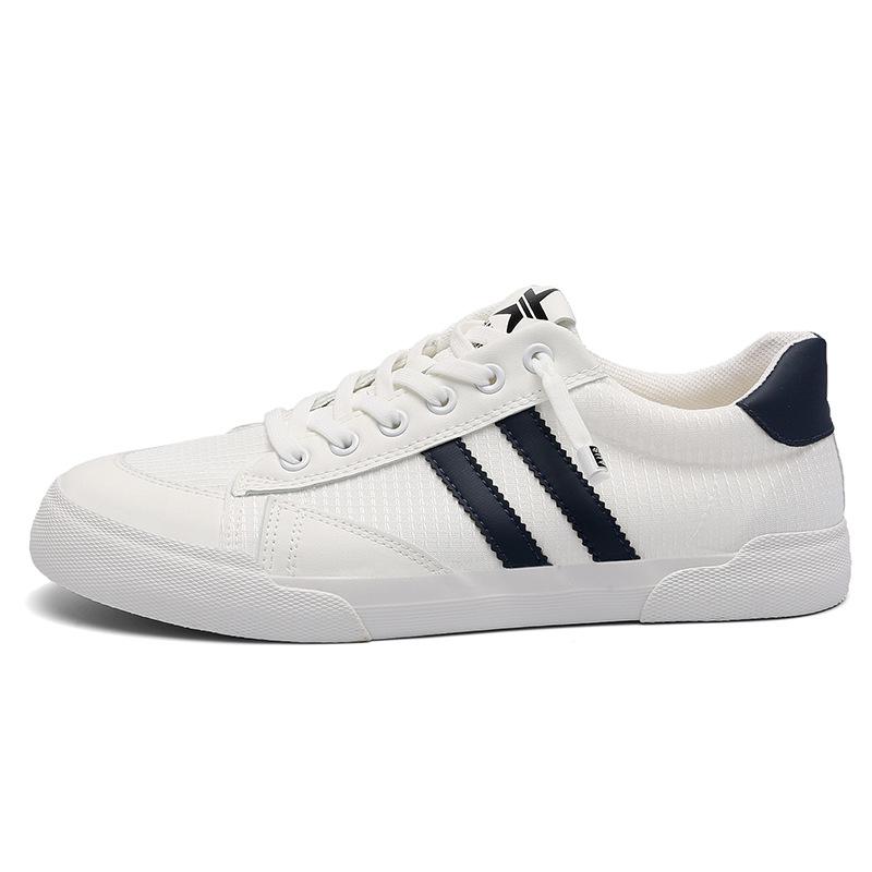 25103 Men'S Shoes Fashion Trendy Shoes Low-Top Flat-Bottom Color Matching Board Shoes Lace-Up Breathable Casual Canvas Shoes