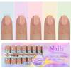 Manicure Wearable Nail French No Tracse Wearable Nail Removable Manicure French Wearable Manicure Fake Nail Stickers