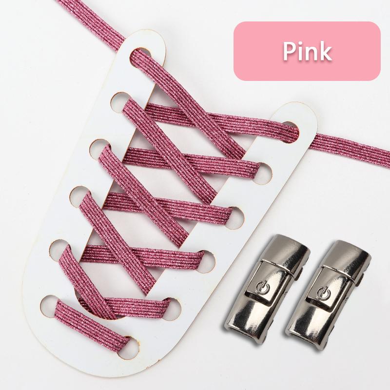 NO.8 Радужные шнурки для кроссовок, новая модернизация, магнитный металлический замок, шнурки без завязок для детей и взрослых, ленивый быстрый шнурок с резиновой лентой, шнурок для обуви