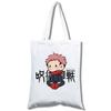 Spell Return Jujutsu Kaisen Shopping Mobile Phone White Canvas Handheld Messenger Bag