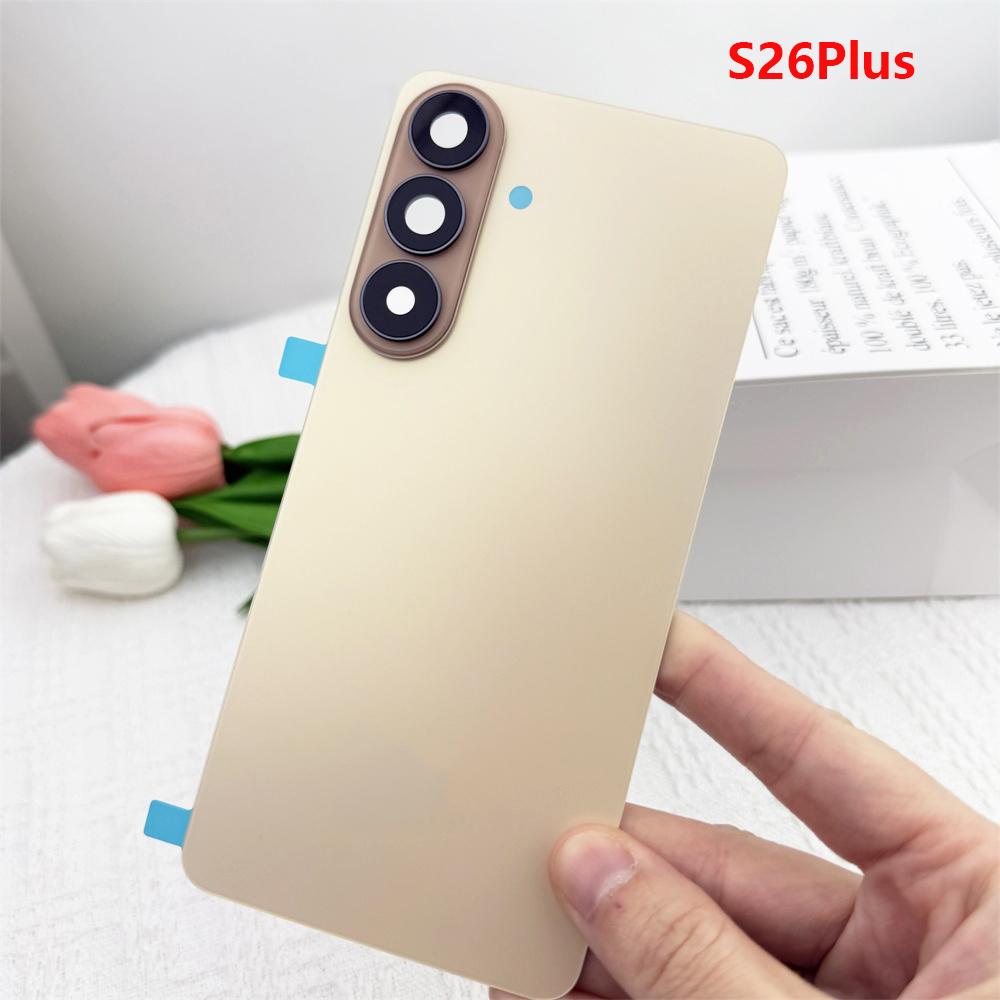 Задняя стеклянная крышка для SAMSUNG Galaxy S26 Plus S26+ Задняя крышка аккумулятора Жесткая Крышка заднего корпуса с объективом камеры