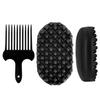 Набор из 2 предметов: большая расческа с текстурированной вилкой, расческа с большими зубьями, расческа-нож, горячая черная специальная резиновая щетка для завивки, популярная мужская расческа для жирных волос