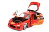 JADA TOYS Масштаб Форсаж Mazda Orange Julius Полная литая модель автомобиля JADA30747 1/24 и RX-7