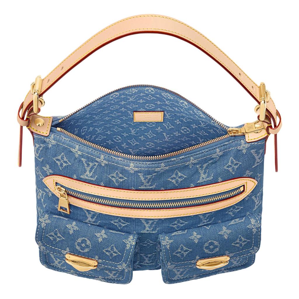LOUIS VUITTON Fabric One Shoulder Handbag Extra Large Women's Blue M27329
