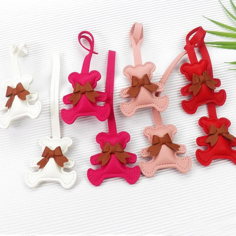 ПУ кожаный брелок милый бант декоративная сумка кулон украшение несколько цветов женщины девушки подарочные аксессуары