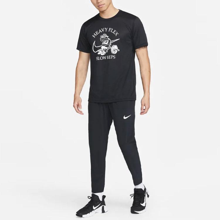 Nike Мужские вязаные спортивные штаны Черные Умеренный прямой крой Штаны DM5949-011
