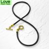 4mm Thin Simple Black Man Made Leather Necklace For Men Braided Rope Chocker Unique Toggle Clasp Fashion Gift Jewelry Dn128