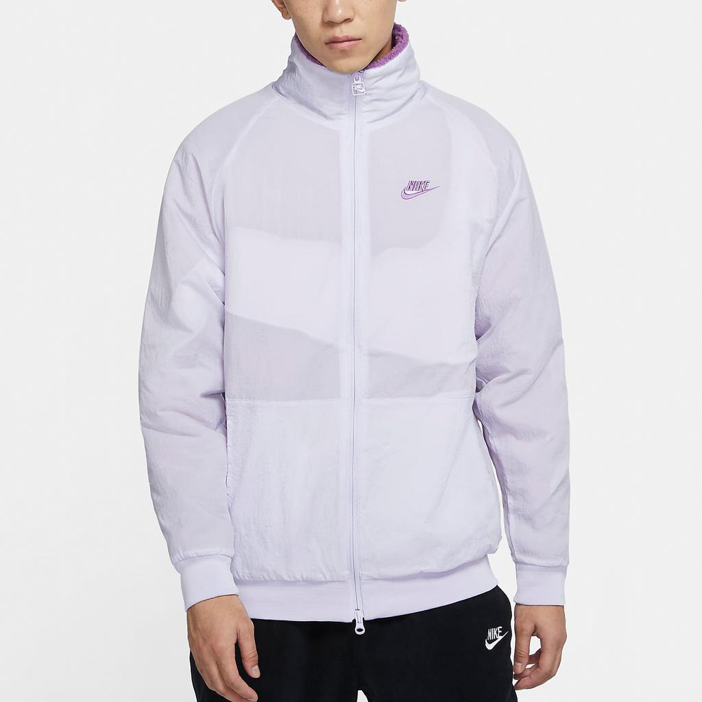 Nike Womens Big Swoosh Reversible Boa Jacket (Asia Sizing) Purple Men Outerwear BQ6546-570