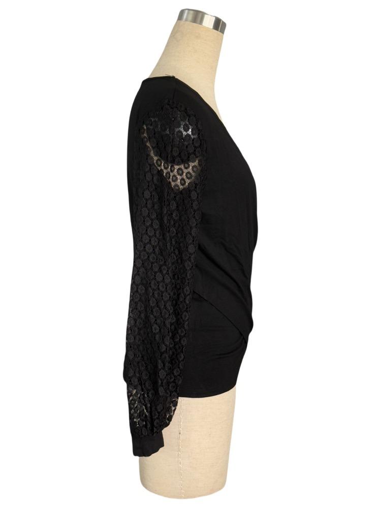 Весна Однотонный Французское Кружево Фонарик Рукав Свободная Футболка Женские Топы Универсальная Основа Гардероба Модные Вещи Рубашка