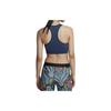 Nike Спортивный бюстгальтер City Ready Striped Fixed Double Bra, женское нижнее белье, синий BQ7140-498