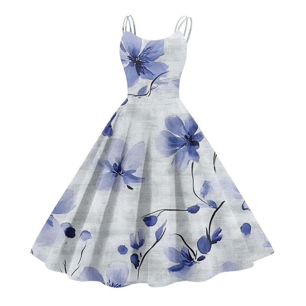 Женское повседневное модное платье с цветочным принтом, сексуальное с открытыми плечами, панк-ретро платье, ретро платье