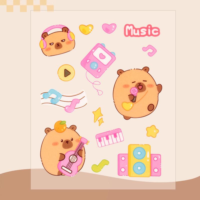 Наклейки с героями мультфильмов капибара: Милые наклейки для домашних животных и стаканов с водой своими руками для детей и девочек