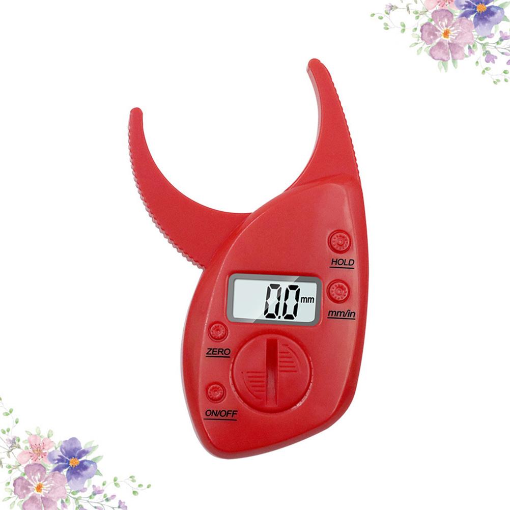 Red Body Measuring Tool Lcd Display Fat Analyzer Portable Fat Caliper Clip For Fitness Health Monitoring