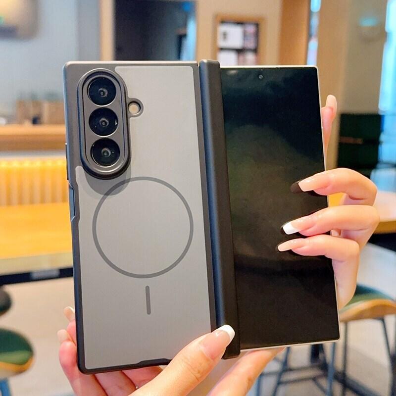 Цветной щит с двойной центральной осью подходит для Samsung zfold1, магнитный чехол-скин для мобильного телефона, матовый ZFold1, бизнес-складной экран