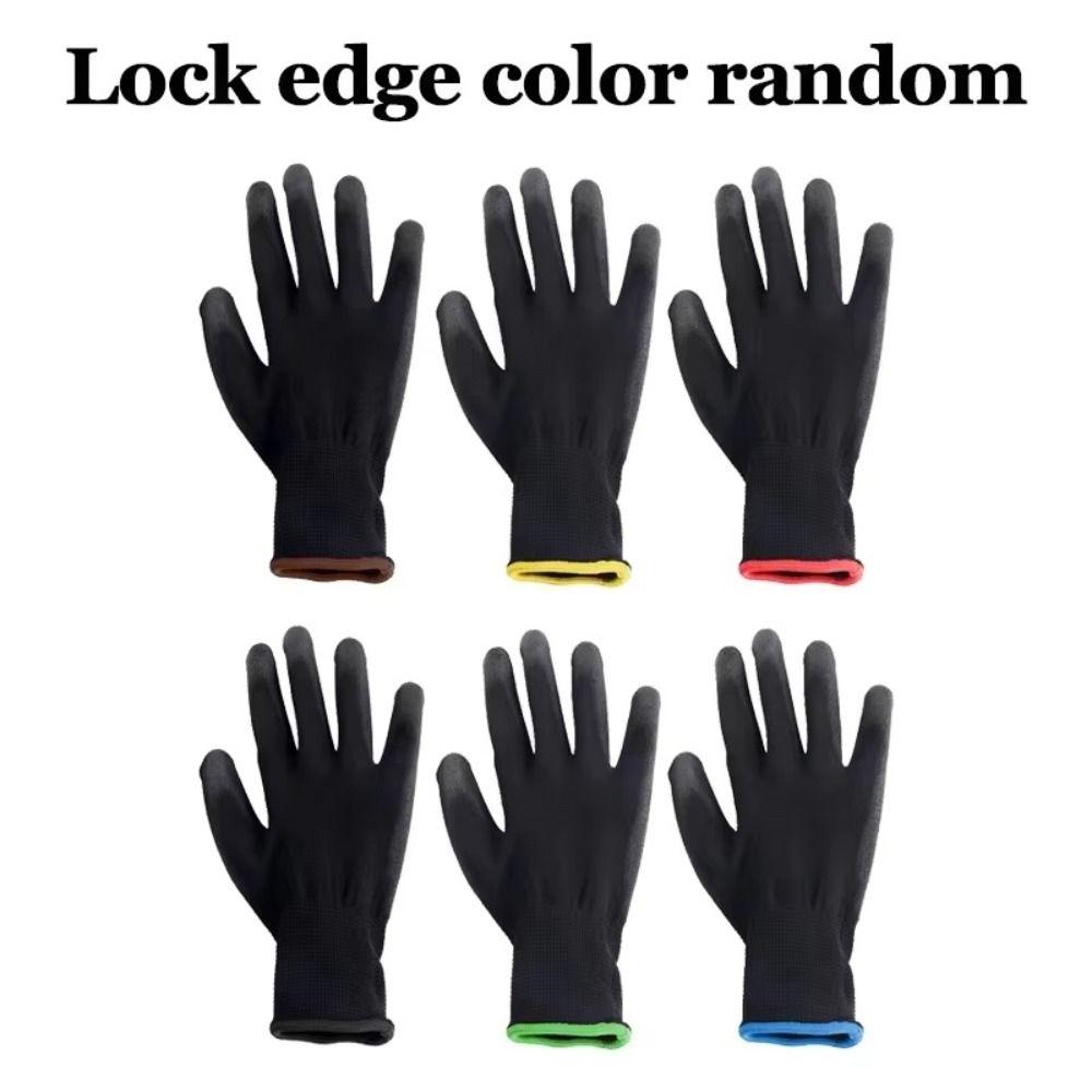 1/6 Pairs Anti-static Nylon PU Work Gloves Polyurethane Coated Labor Protection