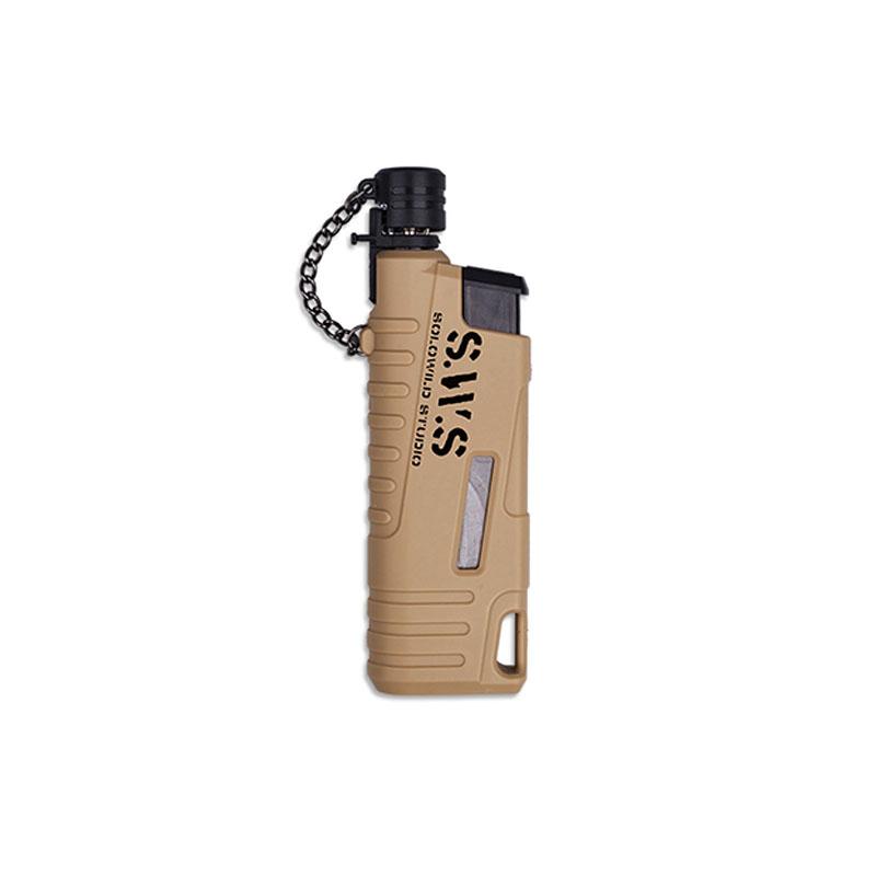 WELLHIKE Lighters Camping Windproof Type Barbecue Lighter Can See Window Inflatable Retractable Trolley Portable Lighter Airless