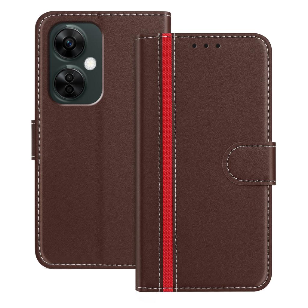 For OnePlus Nord CE 3 Lite 5G Phone Cases Wallet Stand Color Splicing Leather Cover with Magnetic Clasp