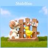 Cute Fence Cartoon Duck Dog Mini Model Ornament For Home And Garden Decoration