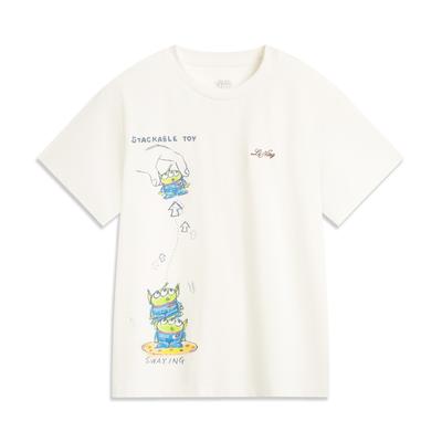 Li Ning X Disney Toy Story Series Graphic American Vintage Casual Fashion Comfortable Breathable Round Neck Short Sleeve T-Shirt AHSV692-1