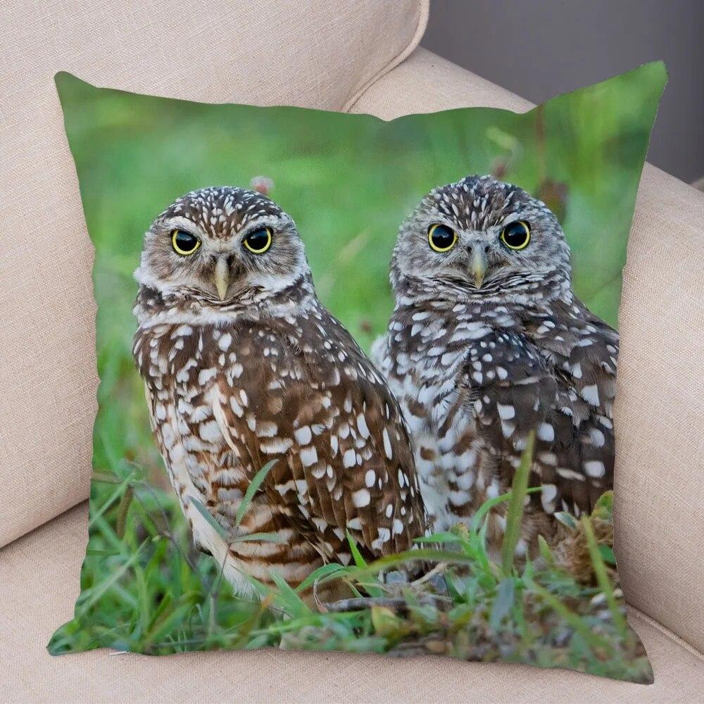 Наволочка с милыми животными, дикая сова, декоративная наволочка для дивана, домашняя детская комната