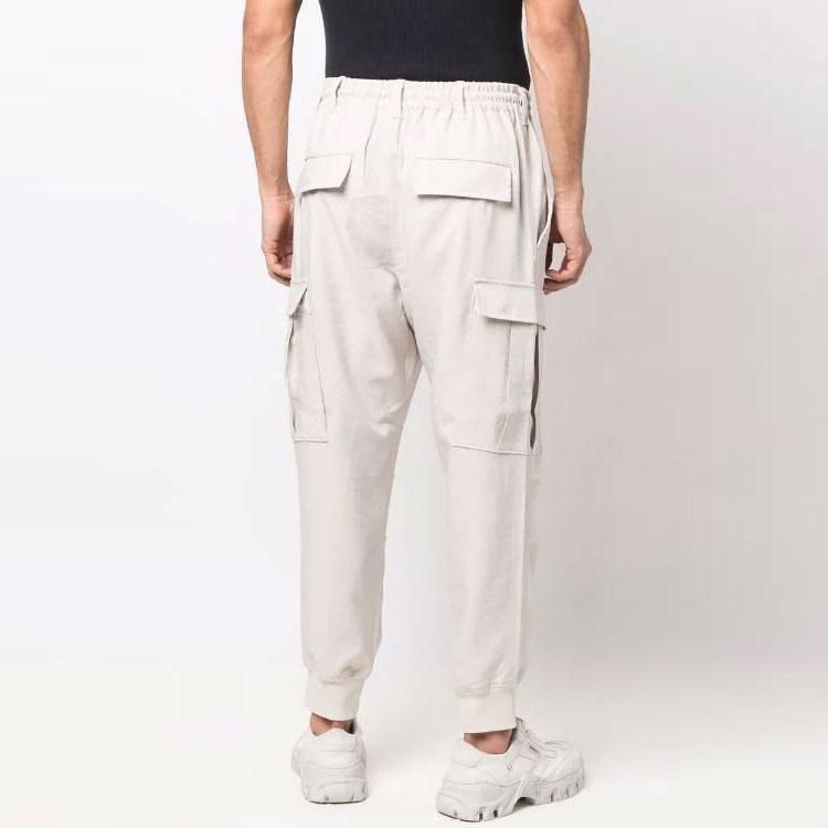 Y-3 SS22 Solid Color Drawstring Cuffed Casual Pants Men Bottoms Off-White HG6185