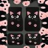 2/4pcs Car Anti-skid Mats,Car Carpets,Cute Cartoon Cat Printed Car Floor Mats,Suitable for The Front and Rear Seats of Most Cars