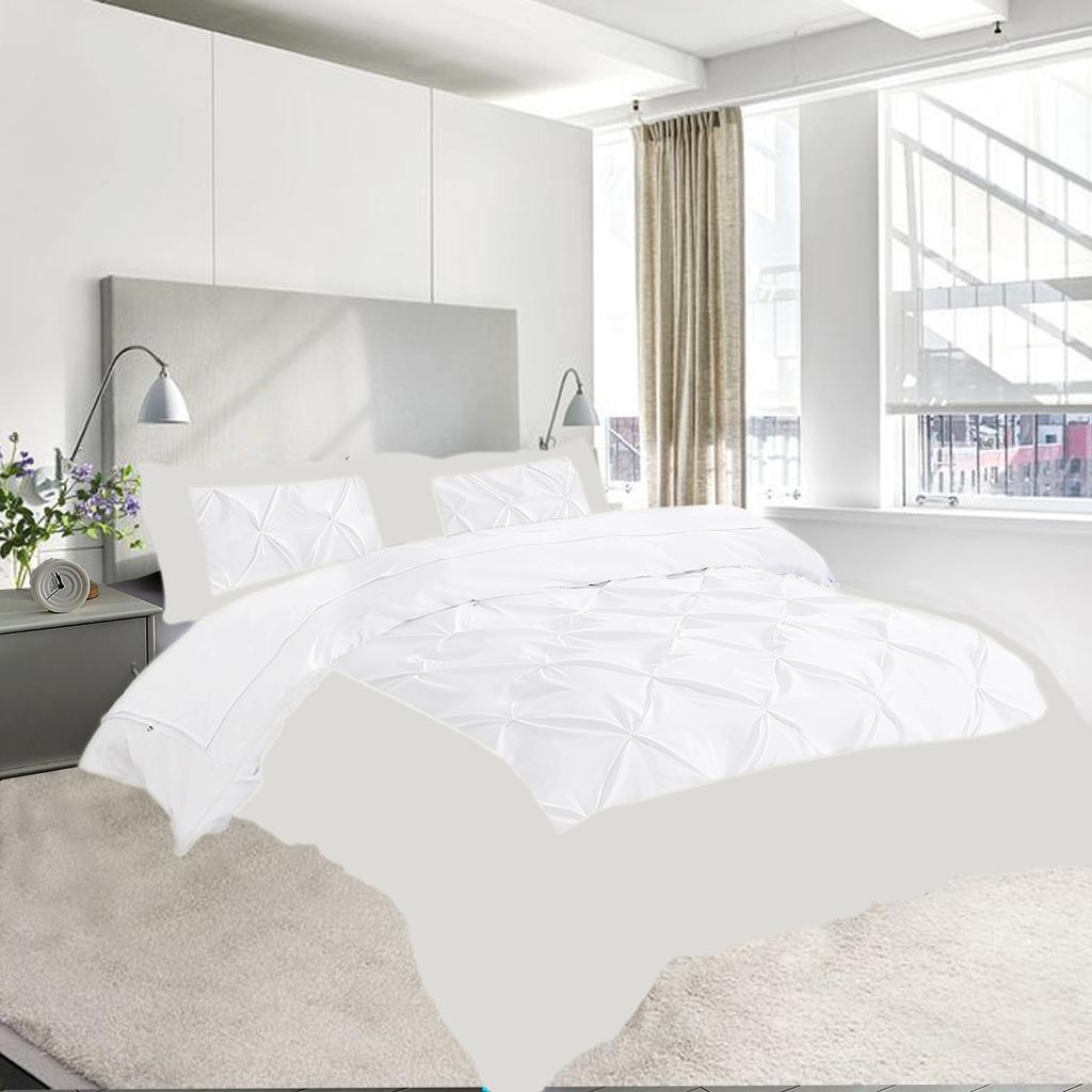 Dual Tone 600TC 3PC Duvet Cover Set 100% Egyptian Cotton - Dual Design, Multi Sizes & Colors (1 Duvet Cover & 2 Pillow Shams)