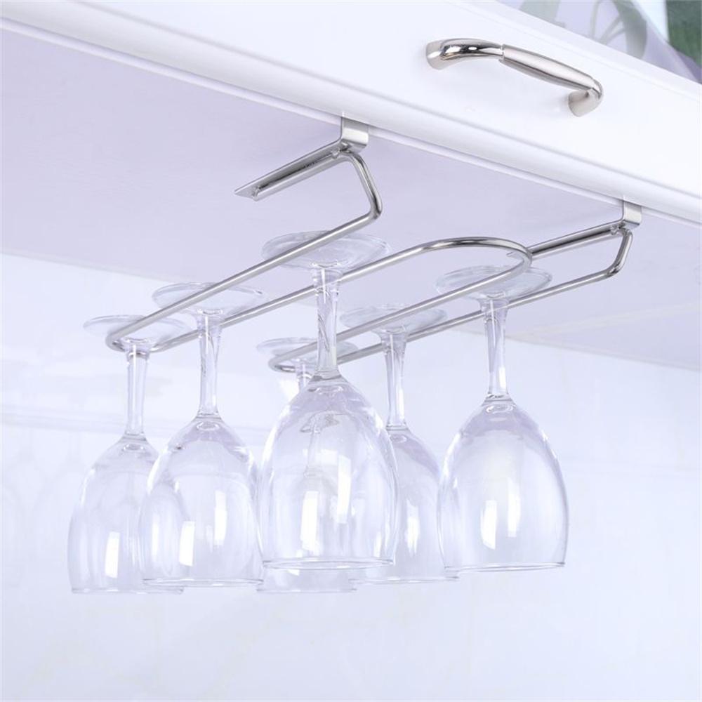Стойка для вина из нержавеющей стали, держатель для бокалов, подвесная кухонная барная полка, простая установка, полезная подставка для винных бокалов, держатель для рулонов бумаги