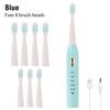 Clean Adult Black White Classic Acoustic Electric Toothbrush Adult 5-gear Mode USB Charging IPX7 Waterproof Acoustic Electric