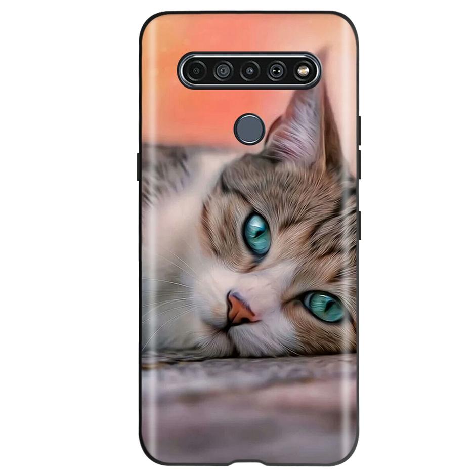 Чехол для LG K61 2020 Милый Кот Бабочка Мягкий Силиконовый Ударопрочный Чехол для Телефона Для LG K61 K 61 Fundas Case LGK61 Coque 6.53'' Shell