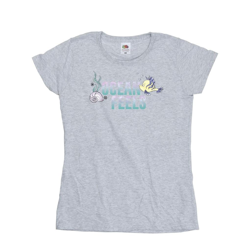 Disney Womens/Ladies The Little Mermaid Ocean Cotton T-Shirt