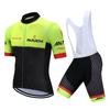 Summer Short Riding Bicycle Cycling Clothing Set Men Sport Jerseys Suits White Bib Pants Bicycle Clothes