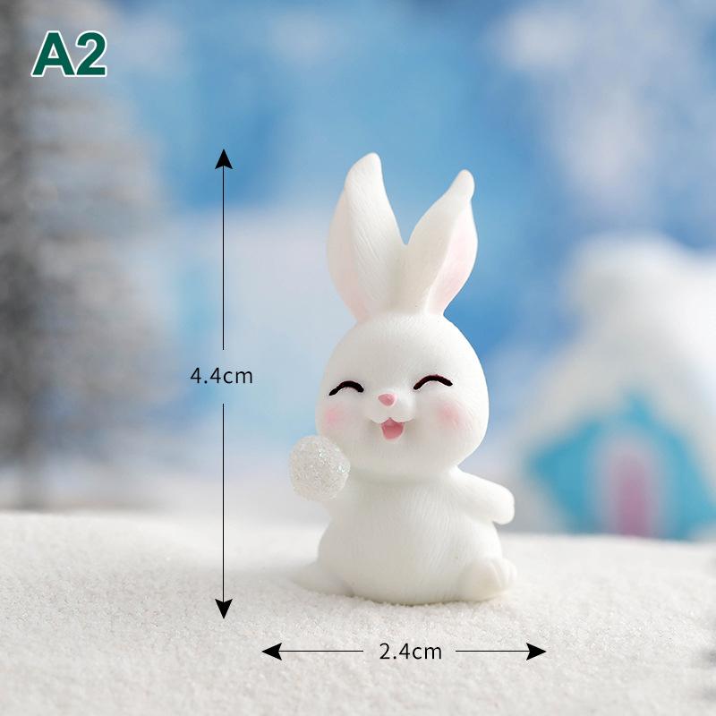 Cute Rabbit Carrots House Figurines Garden Home Decoration Micro Landscaping CDN