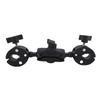 Double Clamp Mount Bracket with 360 Degree Ballhead Articulating Arm Umbrella Holder Camera Clamp Pole Clamp for