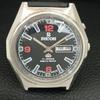 ЯПОНСКИЕ ВИНТАЖНЫЕ АВТОМАТИЧЕСКИЕ МУЖСКИЕ ЧАСЫ RICOH R31 ЧЕРНЫЙ ЦВЕТ ЦИФЕРБЛАТ a707632-1
