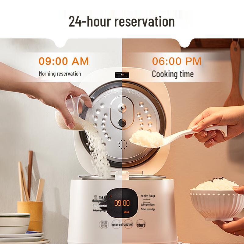 SUPOR 2L Smart Rice Cooker, 0-Coating SS Inner Pot CN plug (adapter included)