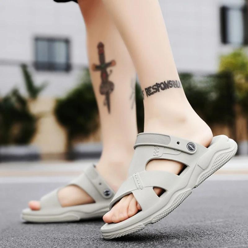 Platform Male Slipper Slides Men's Shoe Outdoor Eva Comfortable Adult Clappers 2025 Elegant Y2k Trend Designer Luxury Mascullino