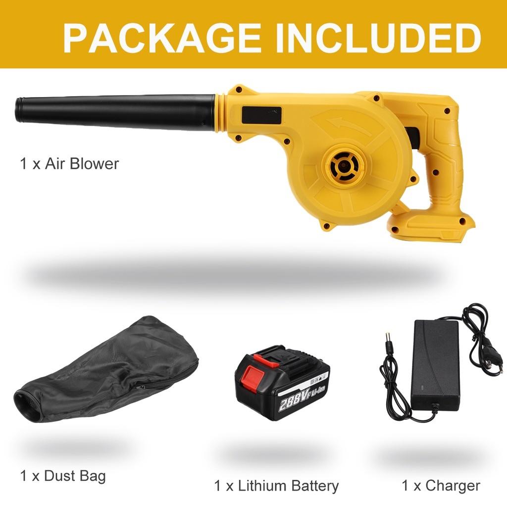 1500 Вт 288 В Беспроводной Электрический Воздуходув Пылесос Воздуходув Выдув и Всасывание Сборщик Листьев и Пыли Для Makita 18 В