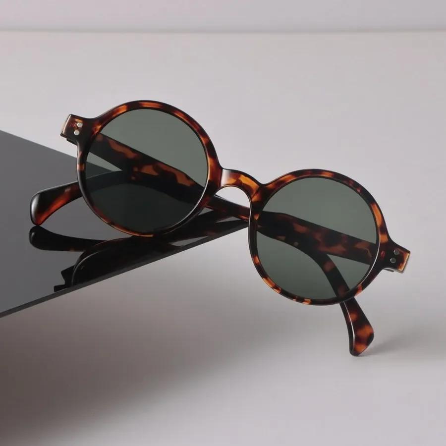 Designer Round Sunglasses Women Men Retro Black Sun Glasses Luxury Personality Eyewear Mirror Lens Sexy Brand