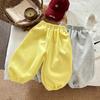 Solid Color All-match Boys Girls' Pants Spring Autumn Clothing Simple Fashion Kids Casual Trousers Loose Children Pants