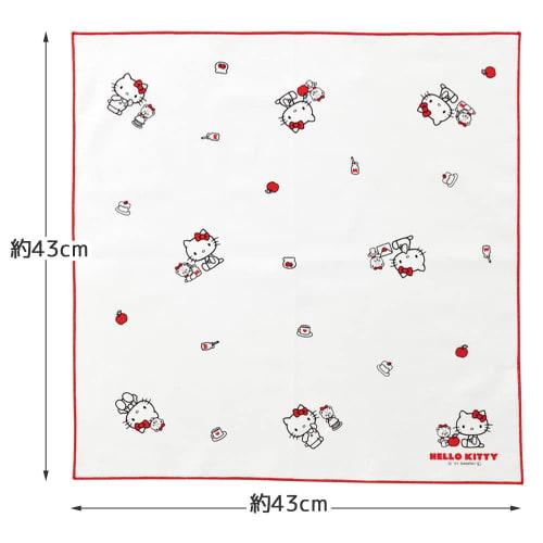 Skater Lunch Box Lunch Cross 43 x 43cm Kitty & Tiny Cham Sanrio Girl Made in Japan KB4-A