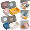 Bathroom Accessories Double Layer With Cover Shampoo Boxes Soap Holder Travel Soap Box Soap Dish