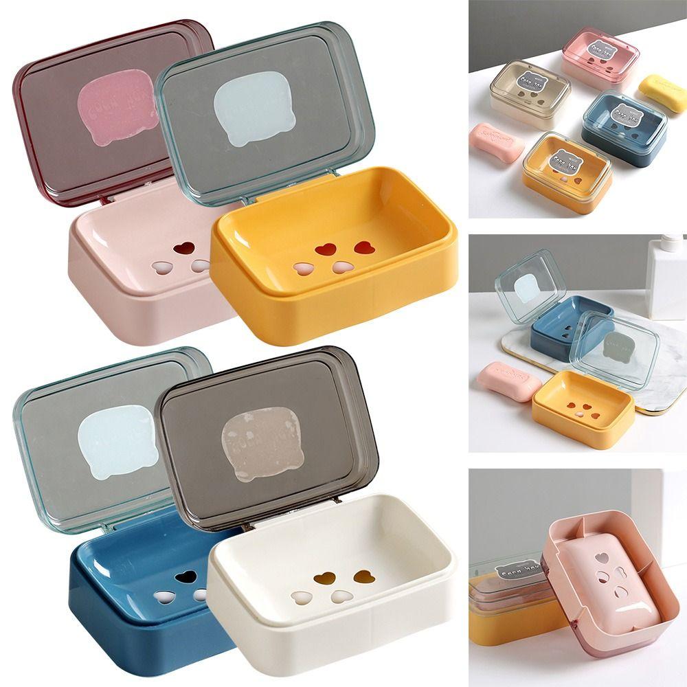 Bathroom Accessories Double Layer With Cover Shampoo Boxes Soap Holder Travel Soap Box Soap Dish