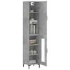 VidaXL Highboard Concrete Grey 34.5x34x180 Cm Engineered Wood 3199045