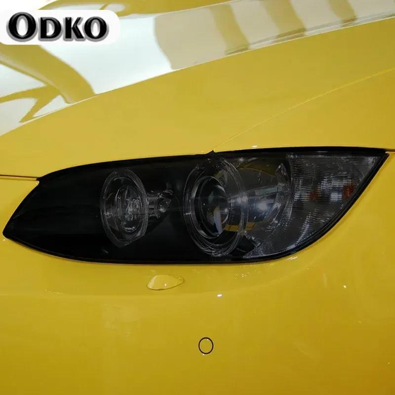 Car Headlight Tint Smoked Black Protective Film Front Light Transparent TPU Sticker For BMW M3 E90 E92 E93 2007-2013 Accessories