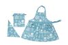 Reso Trading Kids Apron Set 53 X 60 Cm Merida Blue Vieressä (gathered) Size