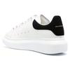 Alexander McQueen Oversized Leather Low top Skateboard Shoes Women's White Black 553770WHGP79061( )