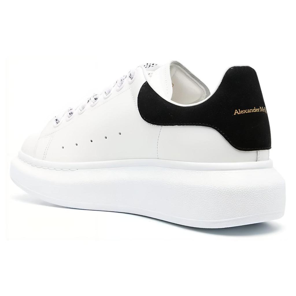 Alexander McQueen Oversized Leather Low top Skateboard Shoes Women's White Black 553770WHGP79061( )