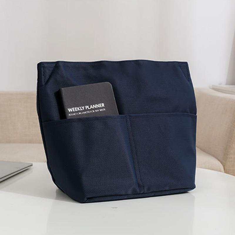 Portable Soft Thermal Lunch Bags Hidden Handle Separated Inner Bag With Bottle Pocket Waterproof Bento Box Pouch Food Storage